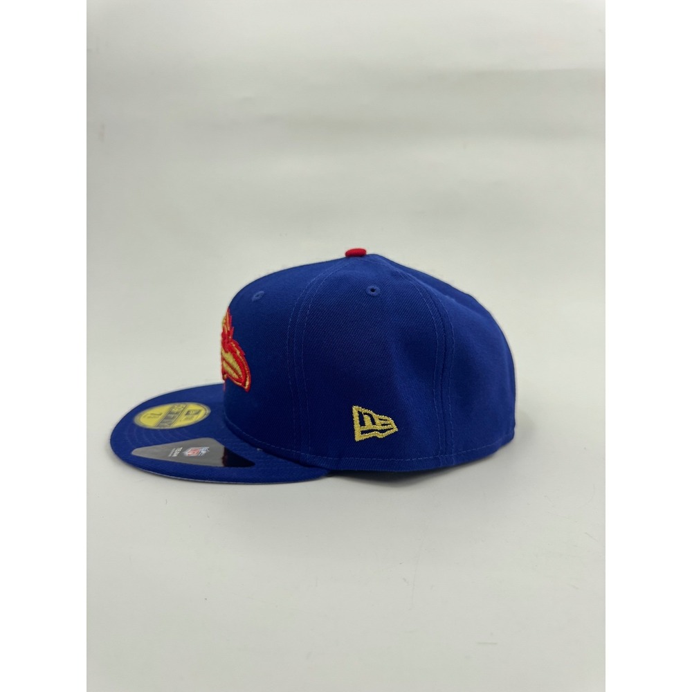 New Era 59FIFTY Baltimore Ravens Hat Blue Gold Red USA Helmet Size 7 3/4 RARE - Picture 4 of 8